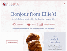 Tablet Screenshot of elliesbakery.com